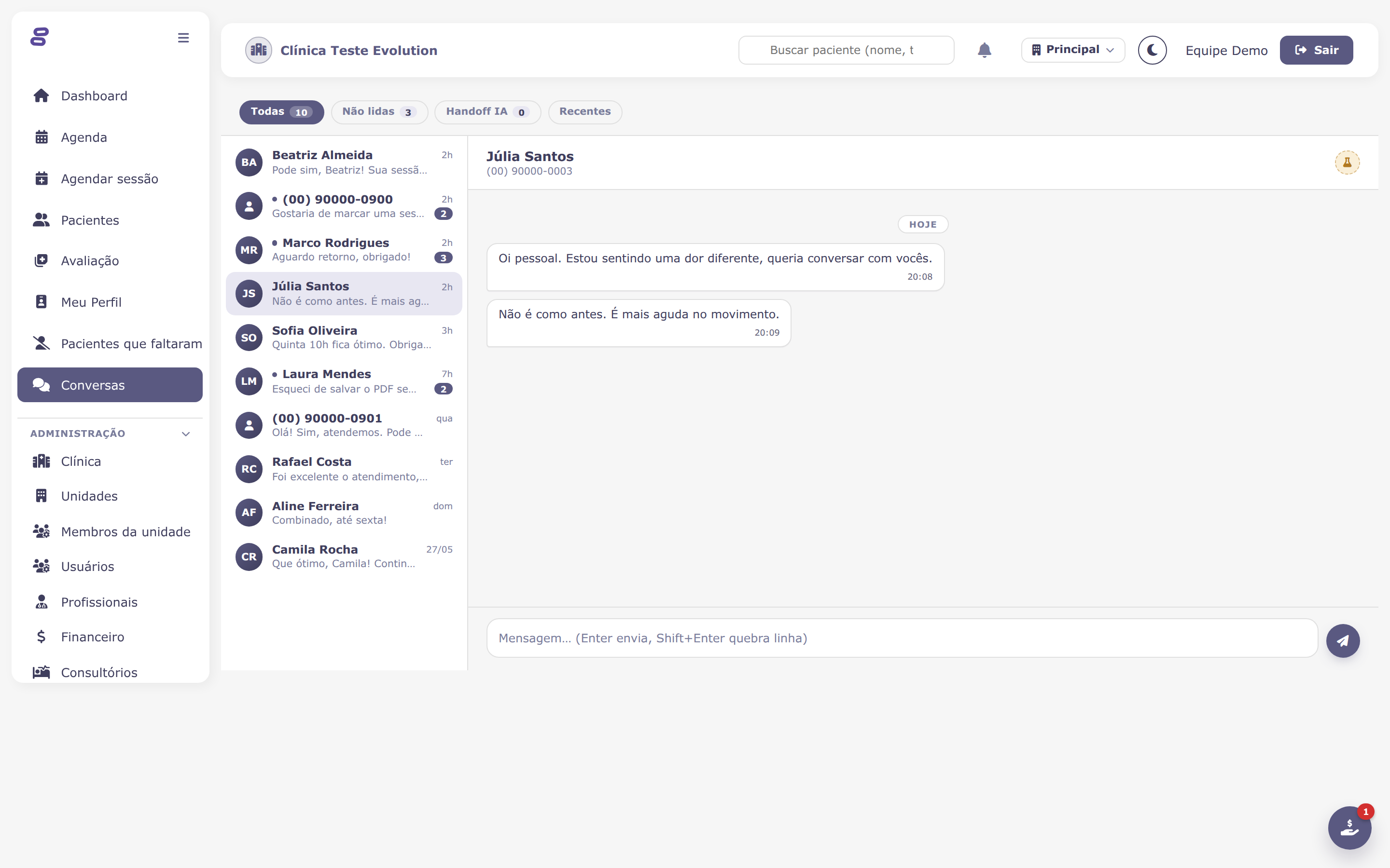 Conversa transferida da IA para atendimento humano (handoff)